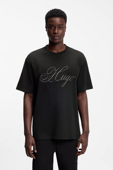 ΜΠΛΟΥΖΑ T-SHIRT HUGO - 001 ΜΑΥΡΟ